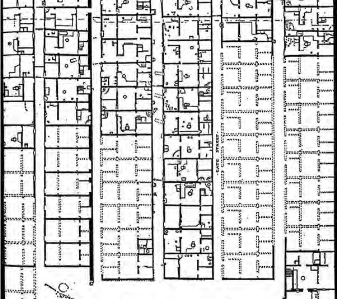 Trazado de Tell-el-Amarna, ciudad de Akenaton